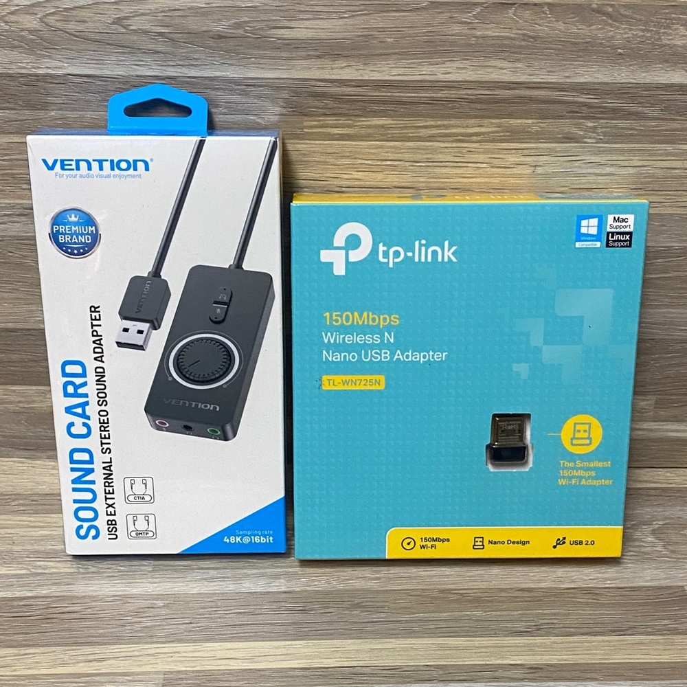 TP-Link Wireless N Nano USB Wi-Fi Adapter and Vention Sound Card